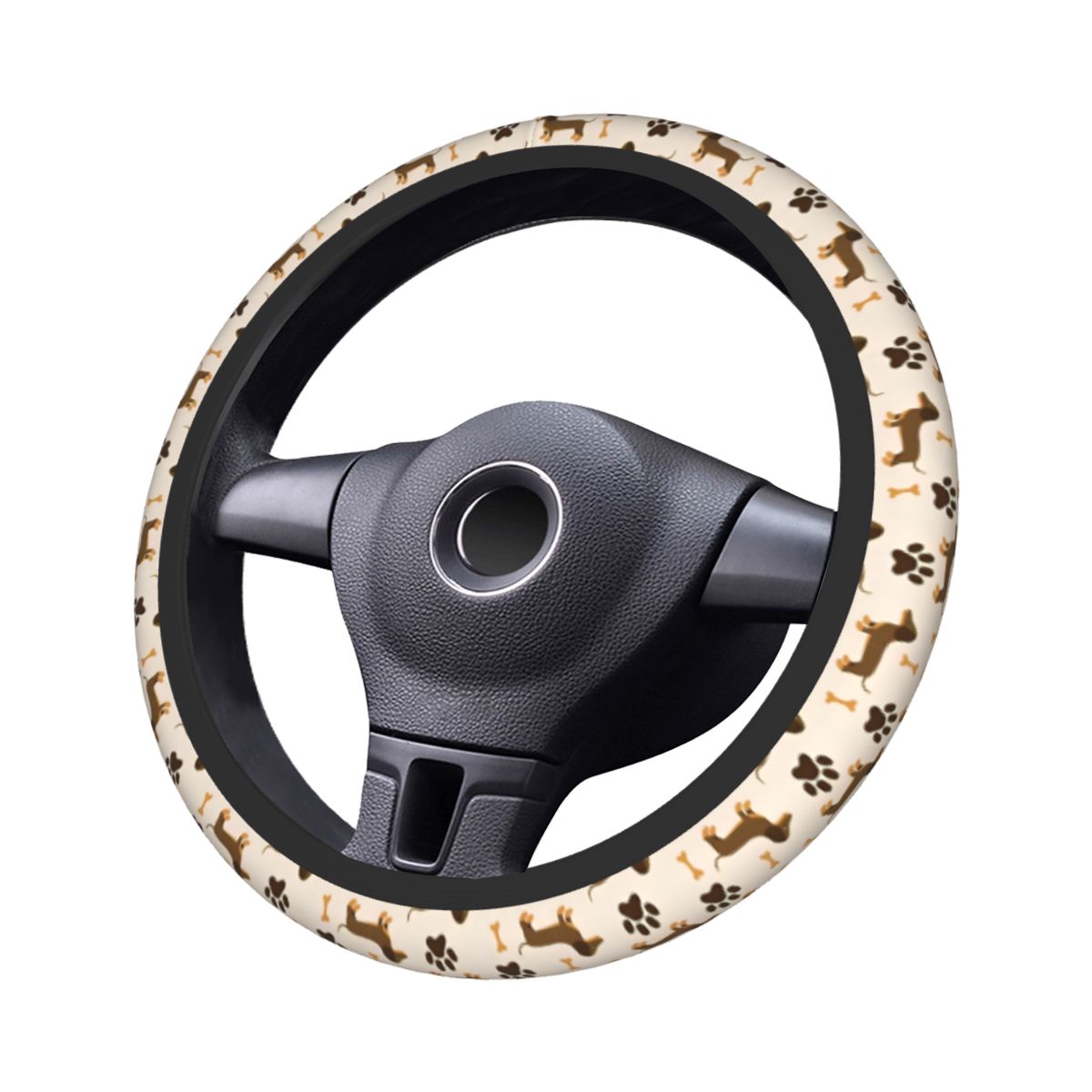Bonito dachshund capa de volan - Car Steering Wheel Cover Anti Slip Breathable avaliação e preço
