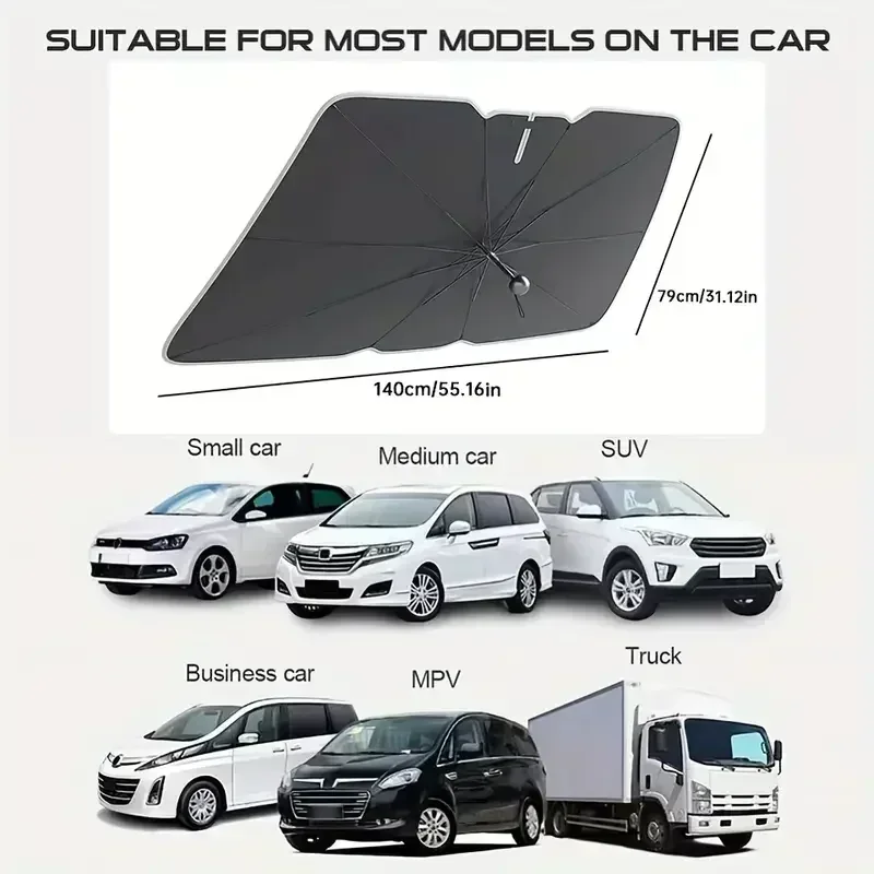 Guarda-sol dobrável para carro - Car Sunshade Windshield Umbrella Foldable avaliação e preço
