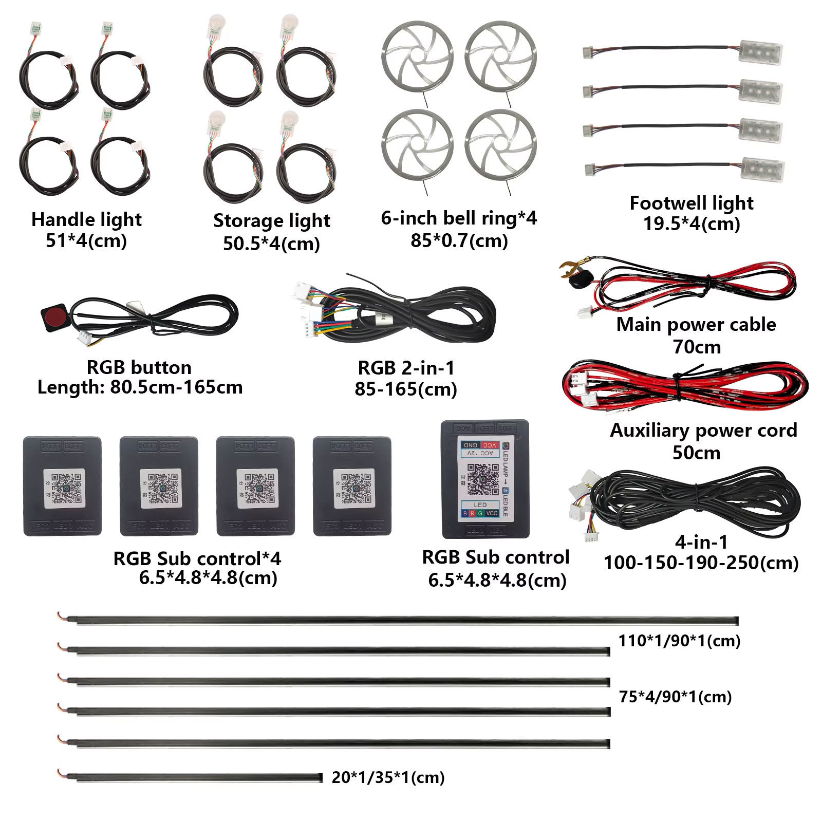 Para Luzes Ambiente, Aplicação - Led Ambient Interior Car Lights App Control avaliação e preço